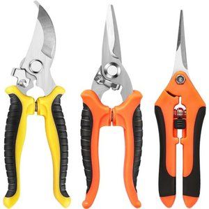 3 Pack Garden Pruning Stainless Steel Garden Shears, Clippers